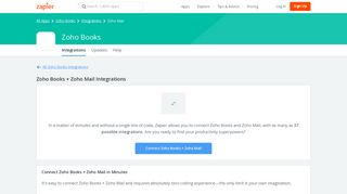 Zoho Books + Zoho Mail Integrations | Zapier
