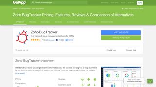 Zoho BugTracker Pricing, Features, Reviews & Comparison of ...