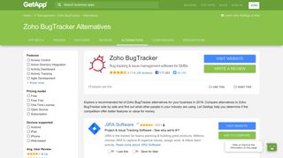 Zoho BugTracker Alternatives, Competitors & Similar Software ...