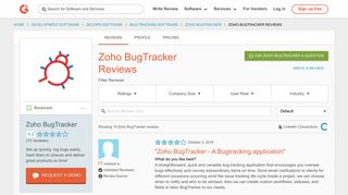 Zoho BugTracker Reviews 2018 | G2 Crowd