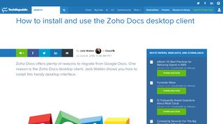 How to install and use the Zoho Docs desktop client - TechRepublic