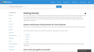 Getting Started with Zoho Expense