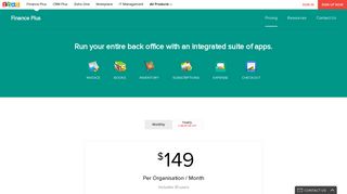 Pricing | Integrated Finance Suite for Businesses | Zoho Finance Plus