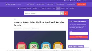 How to Setup Zoho Mail to Send and Receive Emails - Hostinger