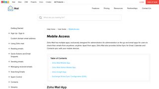 Zoho Mail - Access from Mobile