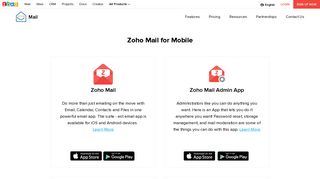 Zoho Mail Mobile Apps