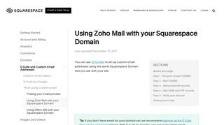 Using Zoho Mail with your Squarespace Domain – Squarespace Help