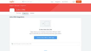 Zoho CRM Integrations | Zapier