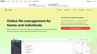Online File Management Software & Document Repository | Zoho Docs