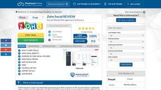 Zoho Social Reviews: Overview, Pricing and Features