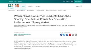 Warner Bros. Consumer Products Launches Scooby-Doo Zoinks ...