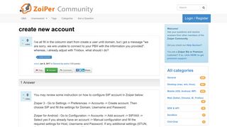 create new account - ZoiPer Community
