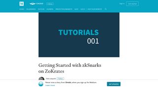 Getting Started with zkSnarks/ZoKrates – Gnosis