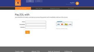 Online sign up - Payments - ZOL Zimbabwe