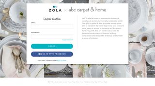 Log In | Zola
