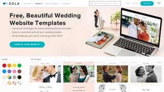 Free Wedding Website Finished Design Templates | Start Here - Zola