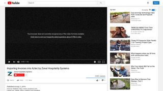 Importing Invoices into Aztec by Zonal Hospitality Systems - YouTube
