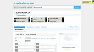 zone.rona.ca at WI. Auth Src Select - Website Informer