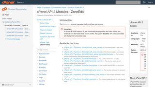 cPanel API 2 Modules - ZoneEdit - Developer Documentation - cPanel ...