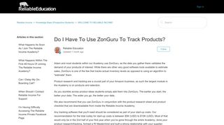 Do I Have To Use ZonGuru To Track Products? – Reliable Income