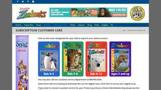 SUBSCRIPTION CUSTOMER CARE | Zoobooks