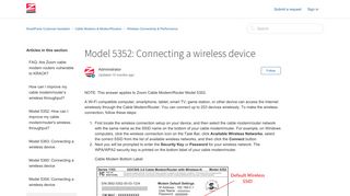 Model 5352: Connecting a wireless device – SmartFacts Customer ...