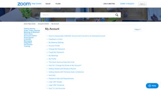 My Account – Zoom Help Center - Zoom Support