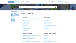 Account & Admin – Zoom Help Center - Zoom Support