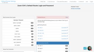 Zoom 5341J Default Router Login and Password - Clean CSS