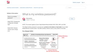 What is my wireless password? – SmartFacts Customer Assistant