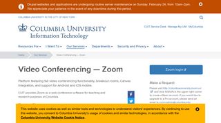 Video Conferencing — Zoom | Columbia University Information ...