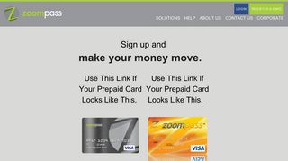 Zoompass Registration and Sign-in Page