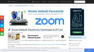 Zoom Default Password, Login & IP List (updated January 2019 ...