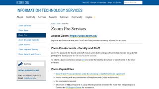 Zoom Pro Services - UC Santa Cruz