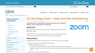 UC San Diego Zoom - Video and Web Conferencing - Blink