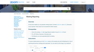 Meeting Reporting – Zoom Help Center - Zoom Support
