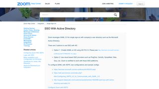 SSO with Active Directory – Zoom Help Center - Zoom Support