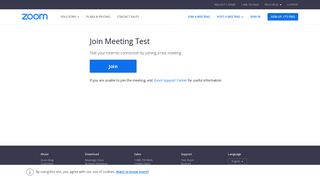 Join a Test Meeting - Zoom