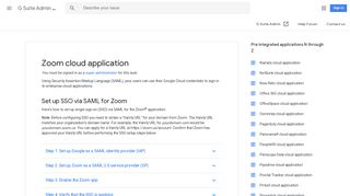 Zoom cloud application - G Suite Admin Help - Google Support