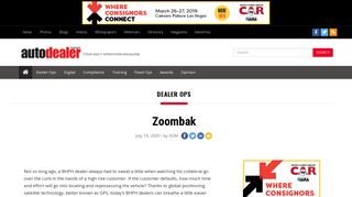 Zoombak - Dealer Ops - Auto Dealer Today