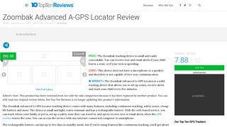 Zoombak Advanced A-GPS Locator Review - Pros, Cons and Verdict