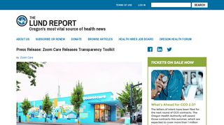 Press Release: Zoom Care Releases Transparency Toolkit | The Lund ...