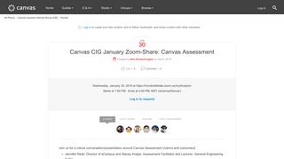 Canvas CIG January Zoom-Share: Canvas Assessment | Canvas LMS ...