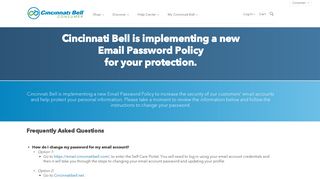 Cincinnati Bell - Password Policy