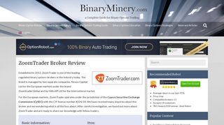 • ZoomTrader Broker Review • - Binary Options Brokers