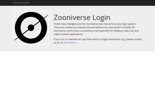 Zooniverse Login