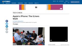 Apple's iPhone: The iLiners Wait! - CNBC.com
