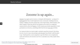 Zooomr is up again… | Mostly Software