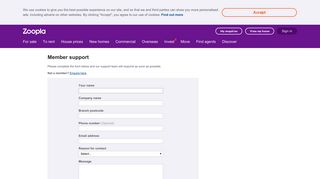 Member support - Zoopla