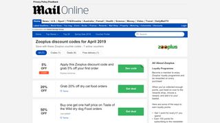 Zooplus discount codes and deals for February 2019 - Daily Mail